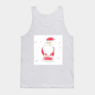 Santa Claus, portrait. Watercolor illustration on a winter theme, congratulations Tank Top